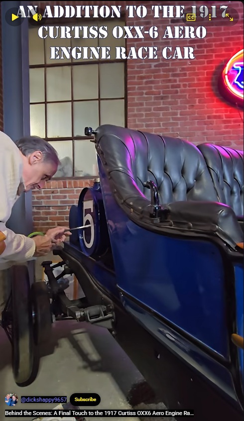 Behind the Scenes: A Final Touch to the 1917 Curtiss OXX6 Aero Engine Race Car
